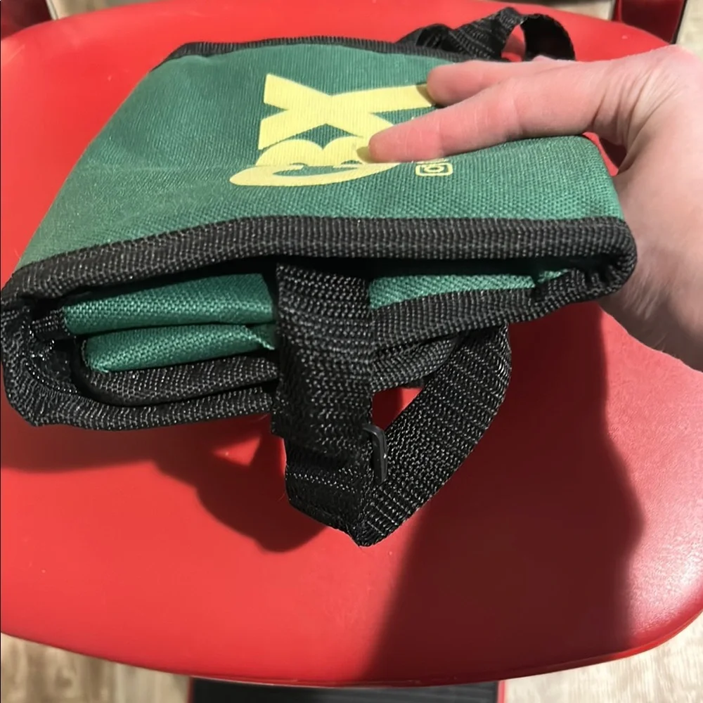 Green and Black Insulated Bag